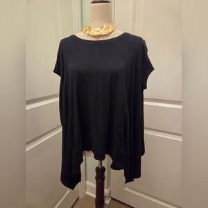 All Saints Short Sleeve Back Wrap Top Size M Free Size